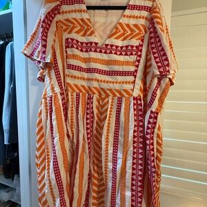 Old Navy Orange and White Top
